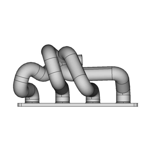 Sr20Det Top Mount Turbo Manifold V.2 | High-Quality CAD Model