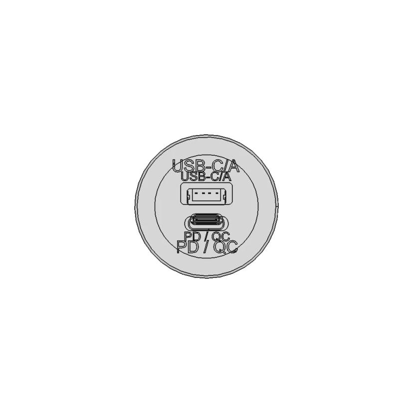 Power Usb-C/A Doppelsteckdose Pd/Qc | 3D Engineering Design File