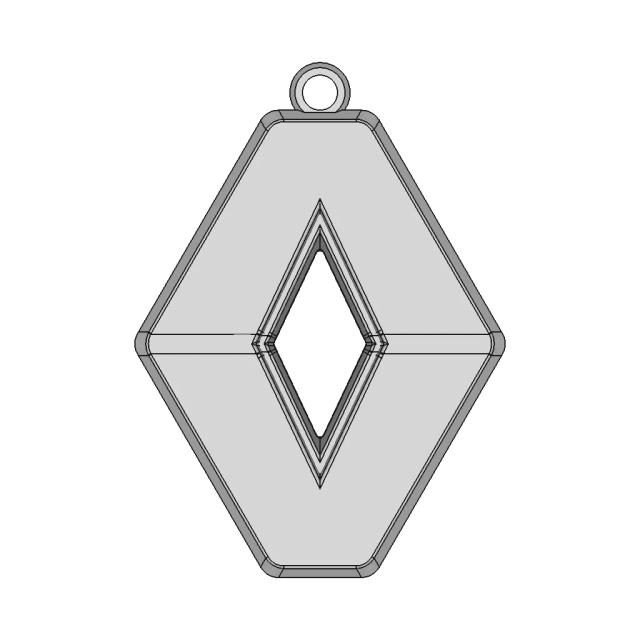 Брелок Для Ключей (Логотип Рено)/Keychain (Renault Logo) - Downloadable CAD Representation
