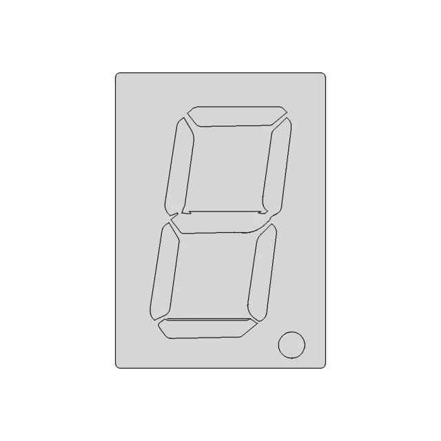 7-Segment Display (10X7.1) - Downloadable CAD Representation