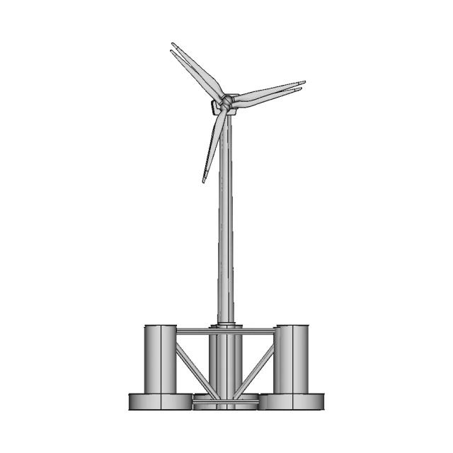 Oc4 Wind Turbine | High-Quality CAD Model