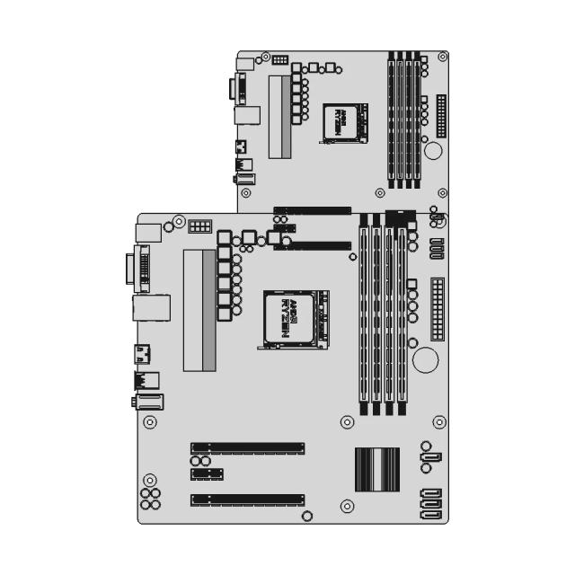 Gigabyte Ds3H Matx B550 Motherboard | 3D Engineering Design File
