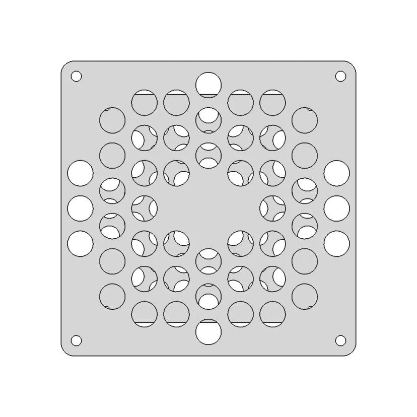 Grid For Fan 92X92 - Downloadable CAD Representation