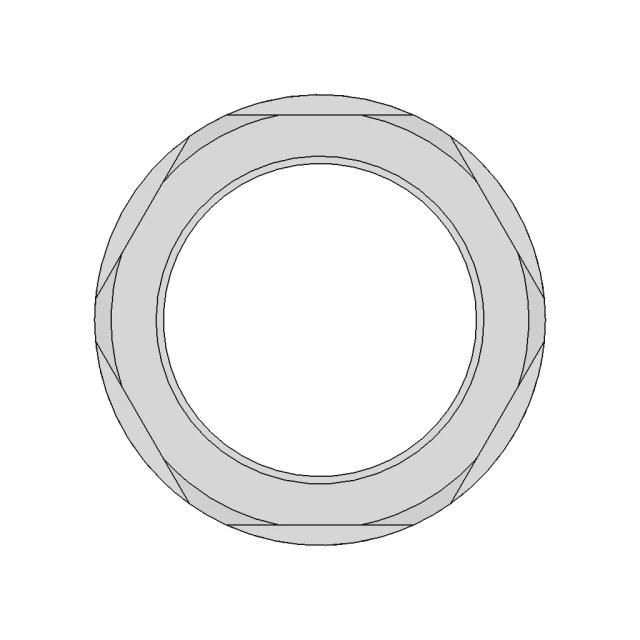 M40 X 1.5 Metric Lock Nut, Plastic - Standard Mechanical Component