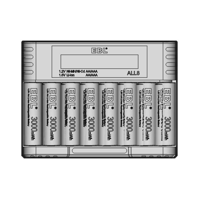Ebl All8 Li-Ion And Ni-Cd Smart Battery Charger | High-Quality CAD Model