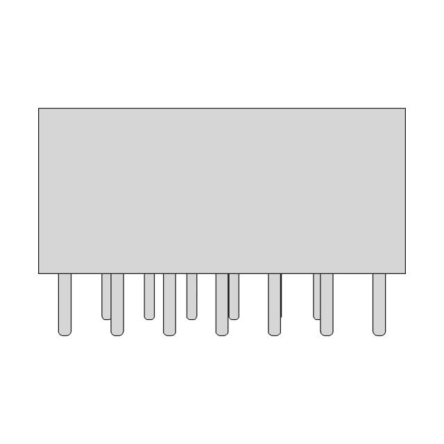 Pin Header 2*7 2.54Mm - Downloadable CAD Representation