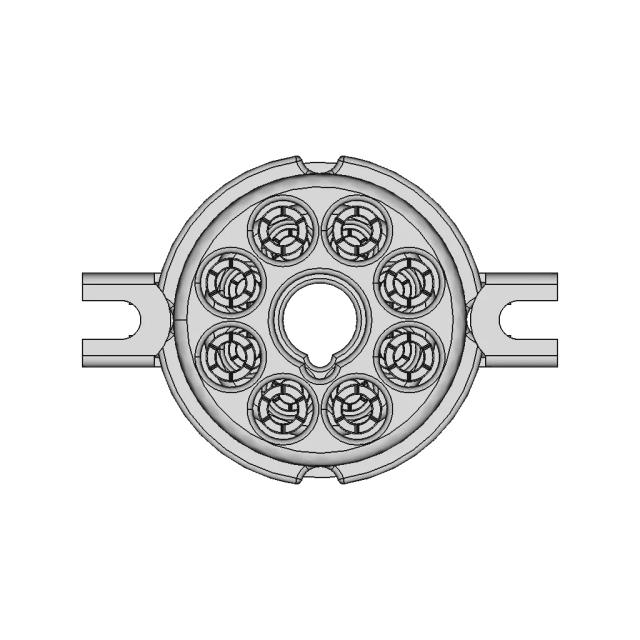 Eizz Ceramic Octal Socket Gzc8-T2-G - Downloadable CAD Representation