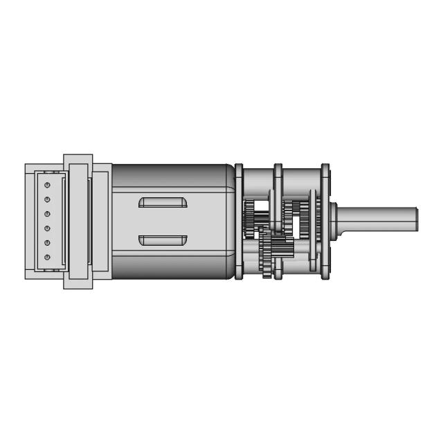 Micro Metal Gearmotor Hp 6V With 12 Cpr Encoder, Side Connector - Downloadable CAD Representation