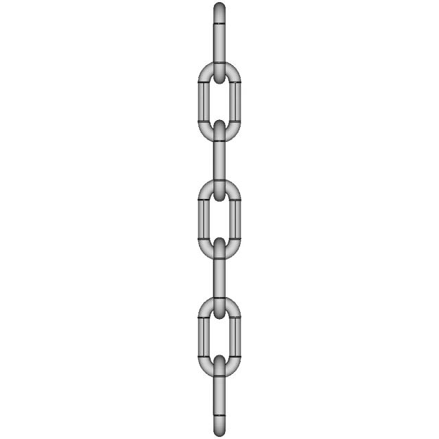 Long Link Chain - Downloadable CAD Representation