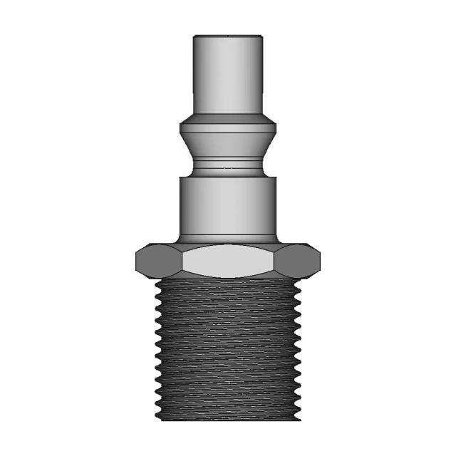 Air Fitting 3/8" Bsp With Check Valve - Downloadable CAD Representation