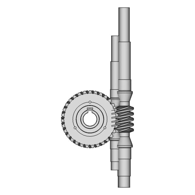 Zn Worm Gear Set 31:1 Ratio | 3D Engineering Design File
