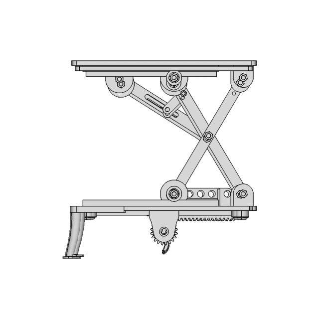 Railway Roller Type Lifting Table - Downloadable CAD Representation