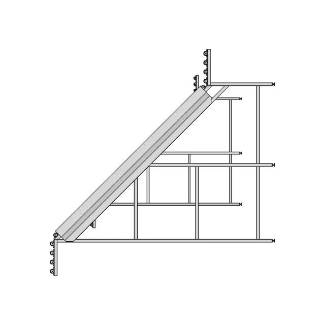Inclined Roller Conveyor | High-Quality CAD Model