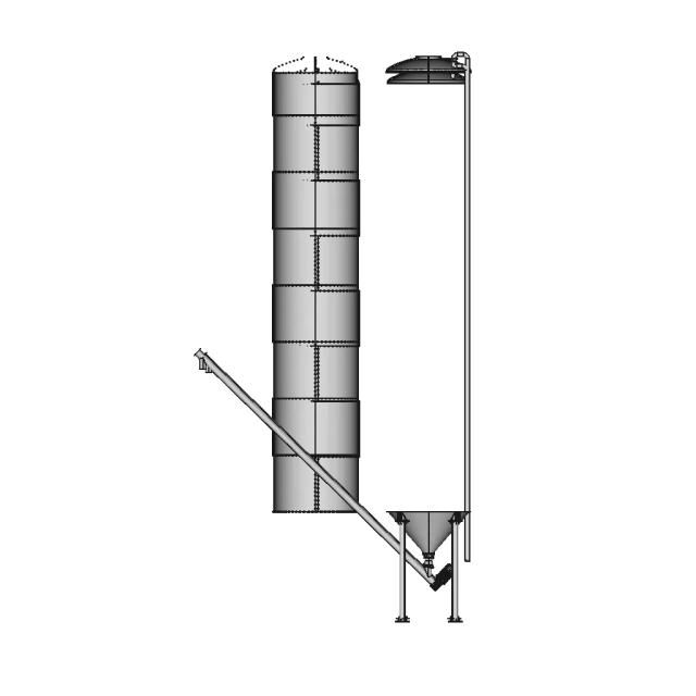 Cement Silo 100 Tons | High-Quality CAD Model