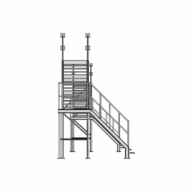 Weldment Stairs - Downloadable CAD Representation