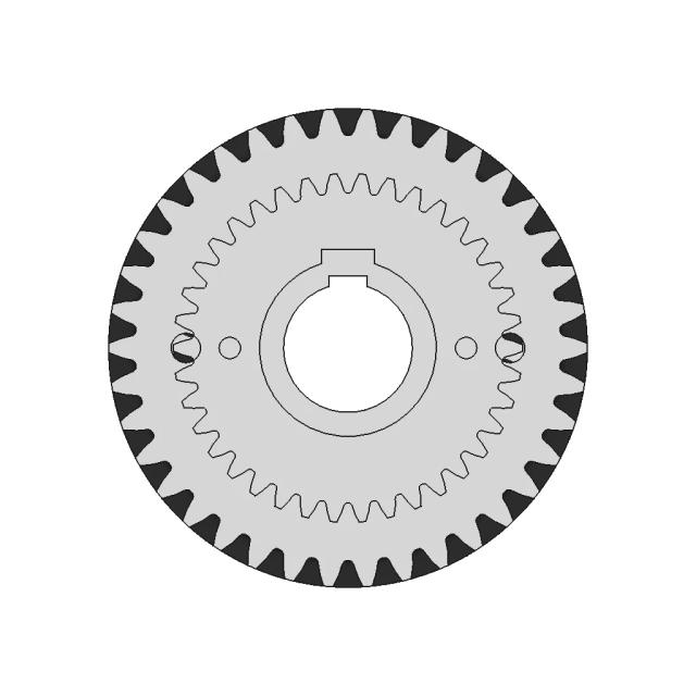 Helical Gear M4 38T 39 T - Downloadable CAD Representation