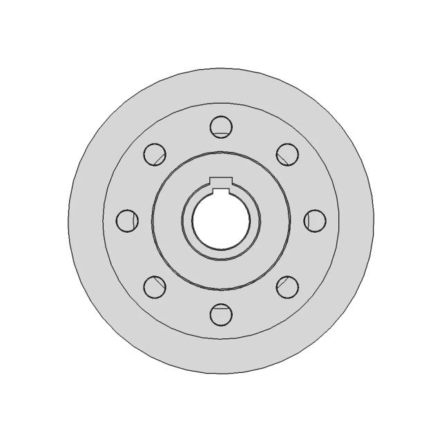 Polea 4 Ranuras | High-Quality CAD Model