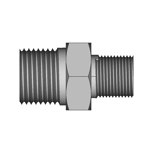 Hexagon Nipple Threaded Pipe Fitting 1 4 Male Npt X 1 8 Male Npt - Standard Mechanical Component