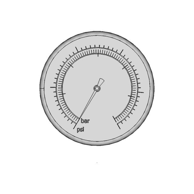Pressure Gauge - Downloadable CAD Representation