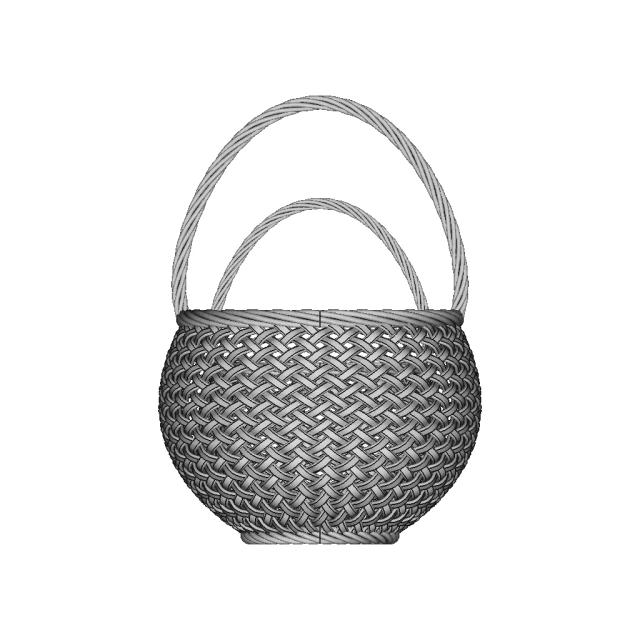 Overlapping Patterns Basket - Downloadable CAD Representation