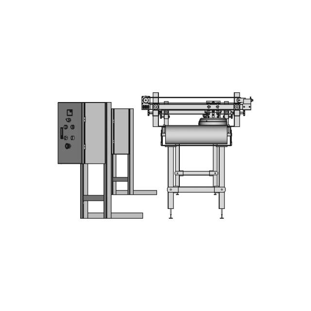 Variable Width Conveyor Belt Cleaning System - Downloadable CAD Representation
