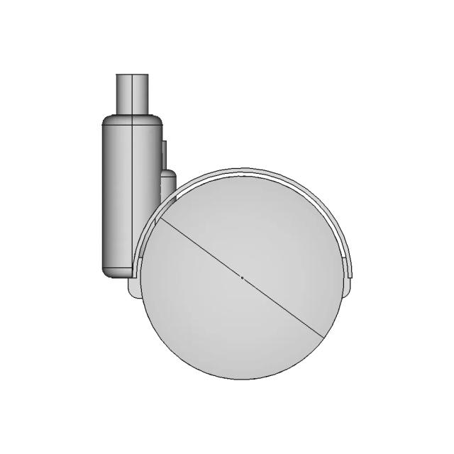 Plastic Castor 2 Inchi | High-Quality CAD Model