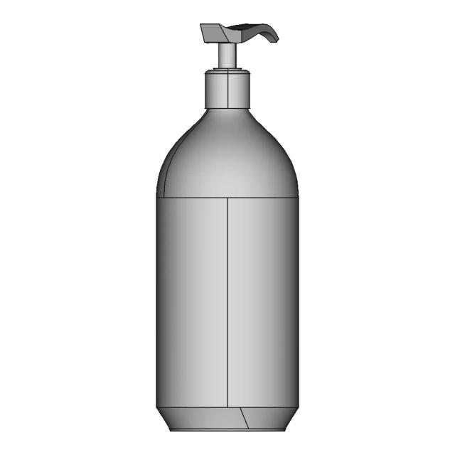 Sanitizer Bottle 1 | CAD Model for Chemical Industry