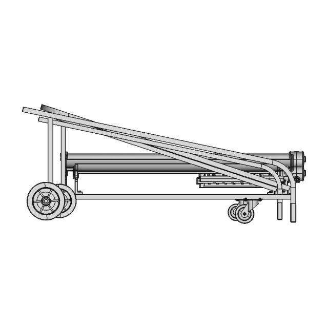 Explosion Proof Paint Spray Booth Light Wheeled Dolly | CAD Model for Chemical Industry