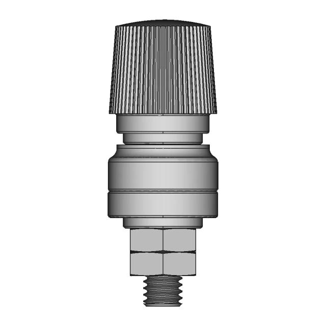 M6 100A Binding Post Negative Terminal Black 1 | CAD Model for Energy Systems
