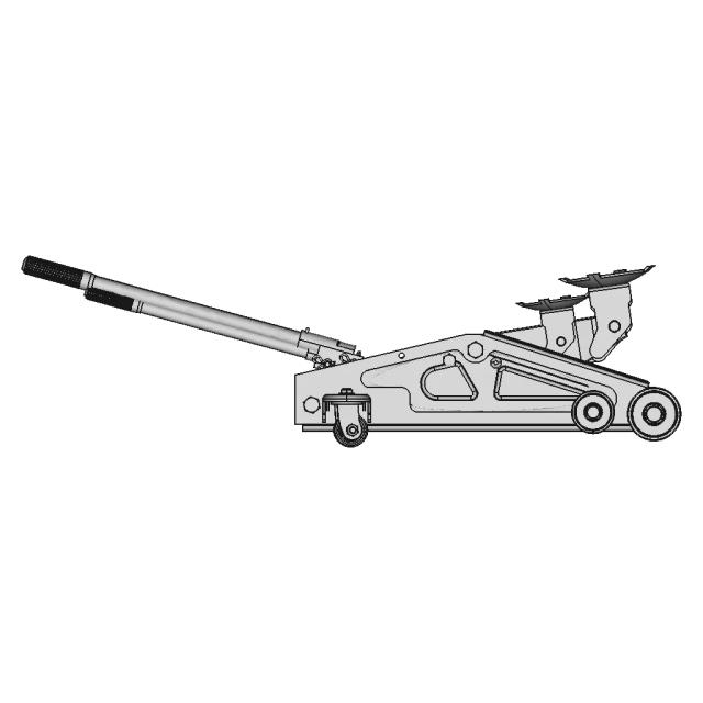 Esr Hydraulic Trolley Jack 2 Ton Capacity 1 | Industrial CAD Design