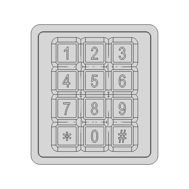 Keypad 4X3 1 | Industrial CAD Design