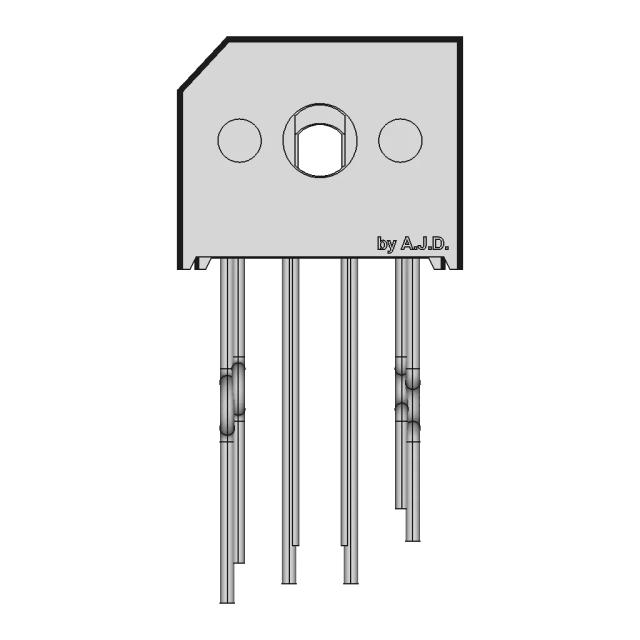 Rectifier Bridge Rs Kbu Pin Blent 1 | CAD Model for Energy Systems