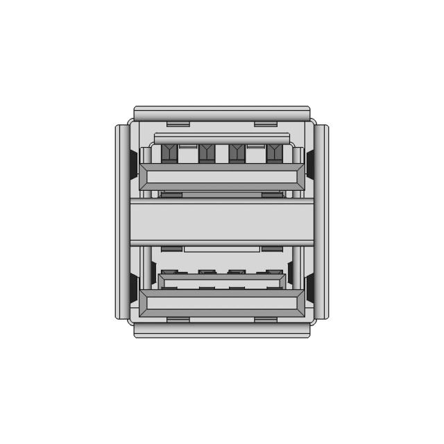 Conector Usb Type A Double Vertical 1 | CAD Model for Energy Systems