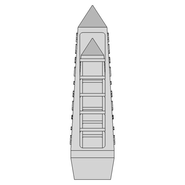 Obelisk Inspired Bookshelf 1 | Industrial CAD Design