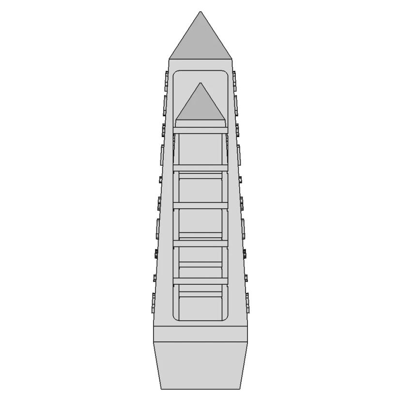 Obelisk Inspired Bookshelf 1 | Industrial CAD Design
