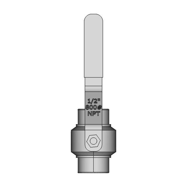 Ball Valve Dn 15 800 Npt 1 | CAD Model for Energy Systems