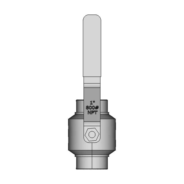 Ball Valve Dn 25 800 Npt 1 | CAD Model for Energy Systems