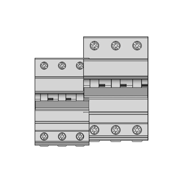 Hager Circuit Breaker Mbn 3Xx Series 1 | CAD Model for Energy Systems