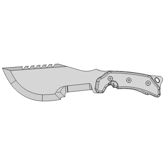 K25X Tactical Combat Knife 1 | Industrial CAD Design
