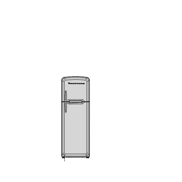 Retro Refrigerator 1 | Industrial CAD Design