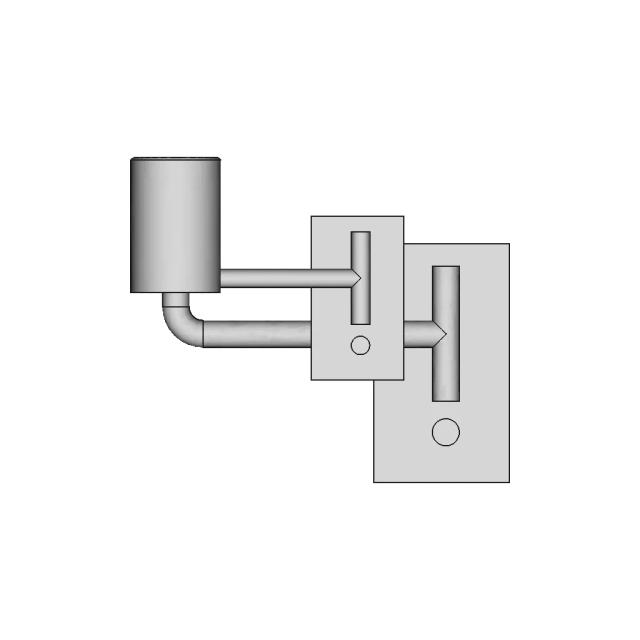 Extended Wall Lamp 1 | CAD Model for Energy Systems