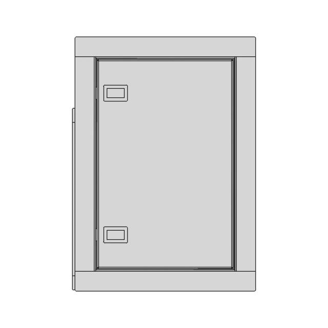 450 X 320 X 100 Enclosure Flush Mounting | CAD Model for Energy Systems