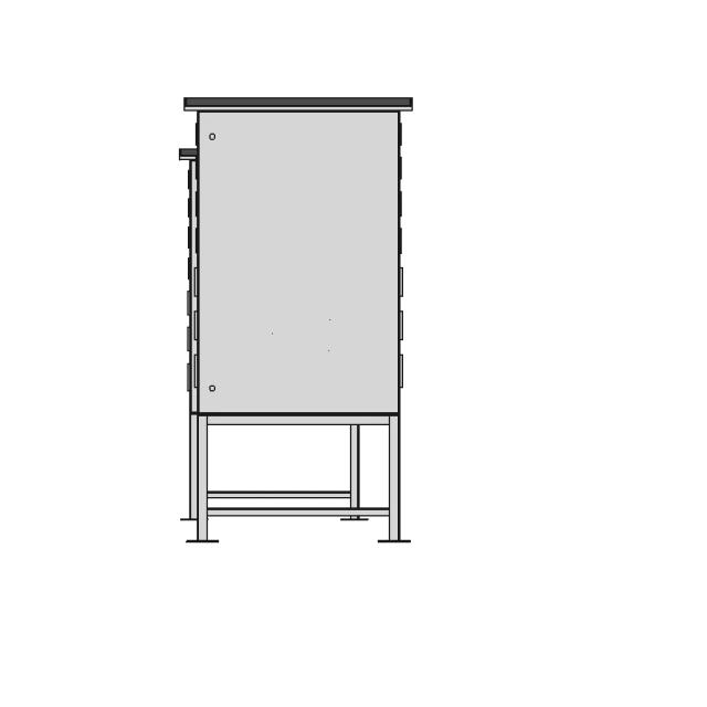 1200 X 80 X 300 Socket Panel 1 | CAD Model for Energy Systems