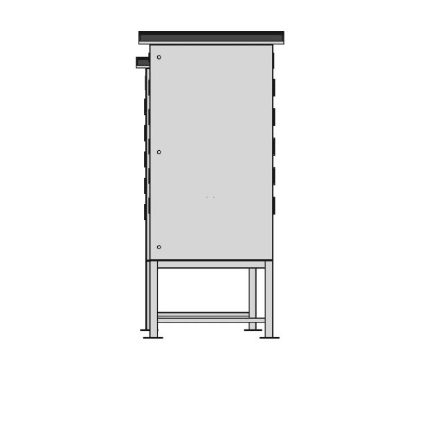 1400 X 800 X 400 Socket Panel 1 | CAD Model for Energy Systems