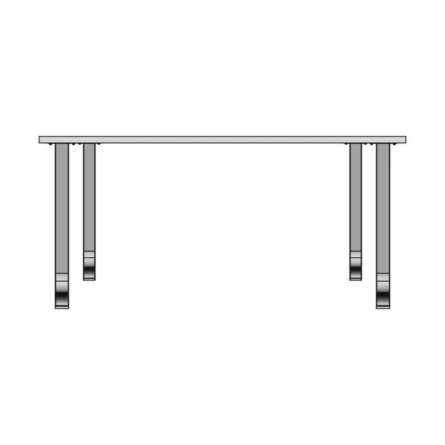 Desk With Z Shaped Leg 1 | Industrial CAD Design