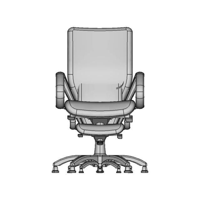 Office Chair Graffic With Glides Option 1 | Industrial CAD Design