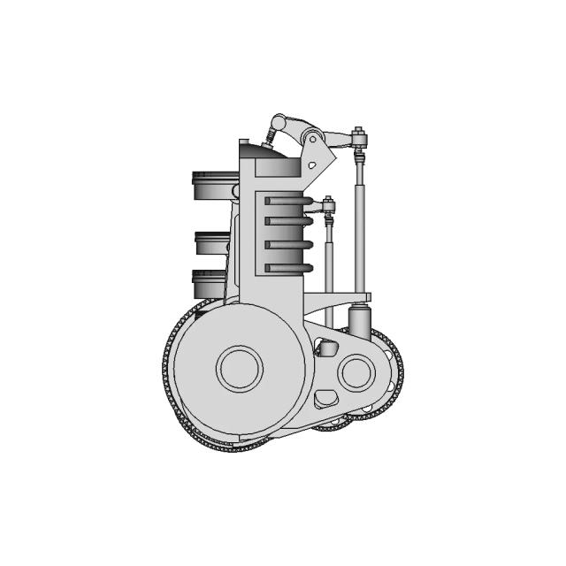 2 Cylinder Engine 18 | Industrial CAD Design