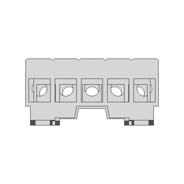 Power Terminal 3P N Pe Din Rail Mount | CAD Model for Energy Systems
