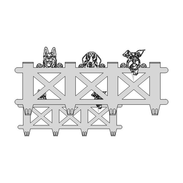 Metal Door Hanger With 4 Double Hooks And | Industrial CAD Design