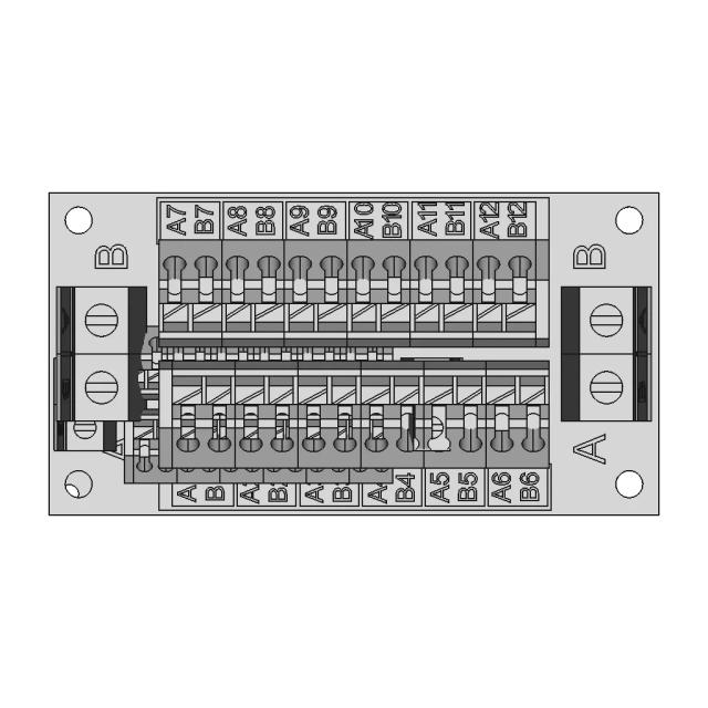 Ac Dc 2X12 16Amp Position Terminal Block Distribution | CAD Model for Energy Systems